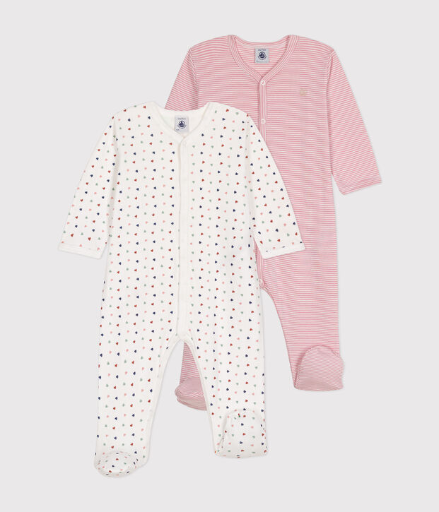 Setje met 2 katoenen babypyjama's multicouleur