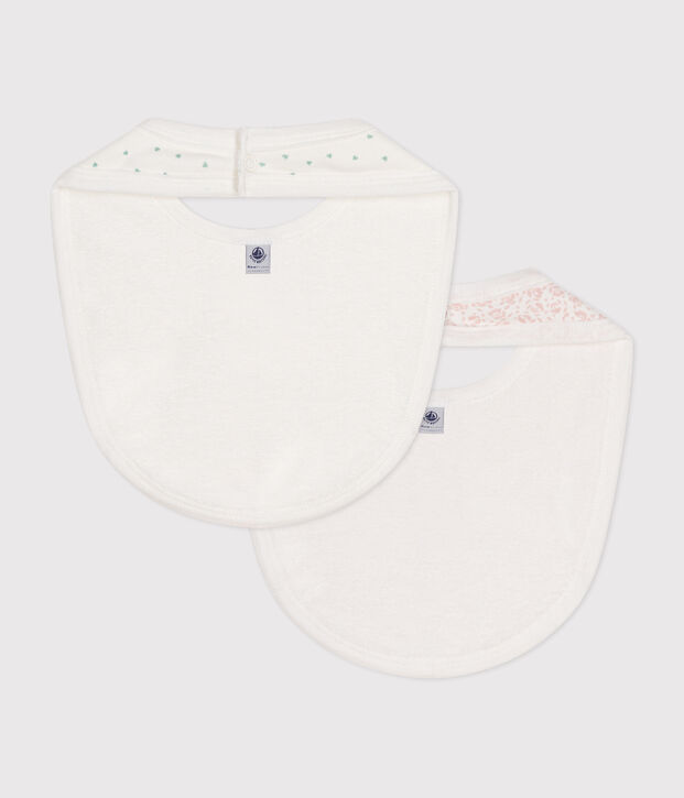 Lots de deux bavoirs b&eacute;b&eacute; en coton multicouleur