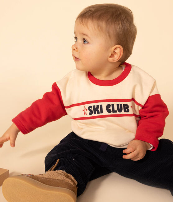 Sweatshirt in molton met print voor baby's. AVALANCHE/ CORIDA
