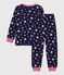 Pyjama enfant en molleton imprimé étoiles bleu SOIR/ MARSHMALLOW