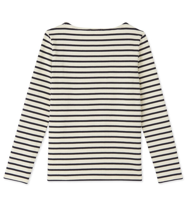 Marini&egrave;re femme en jersey lourd blanc/bleu