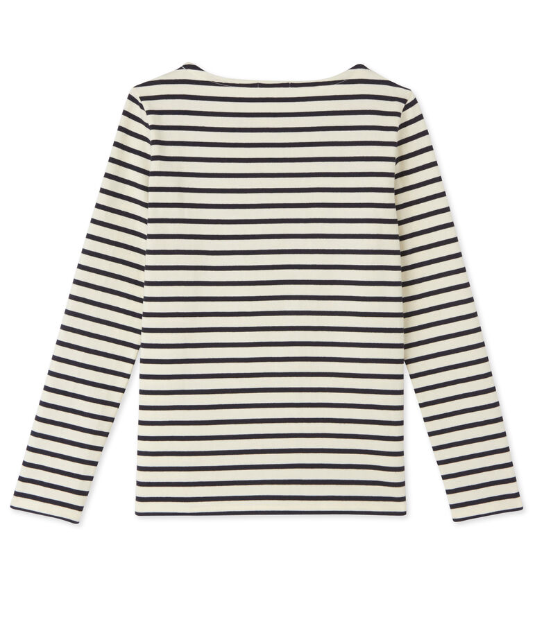 Marinetrui voor dames in zware jersey wit/blauw