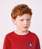 Effen katoenen T-shirt met lange mouwen voor kinderen rood