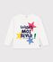 T-shirt met lange mouwen en motief voor kinderen wit