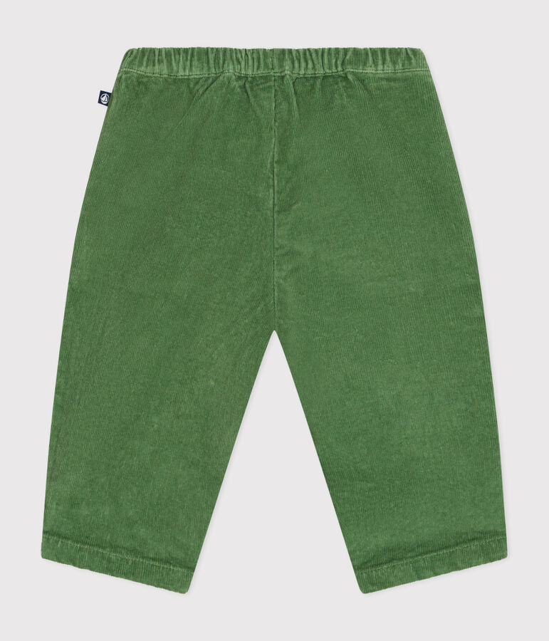 Fluwelen babybroek groen