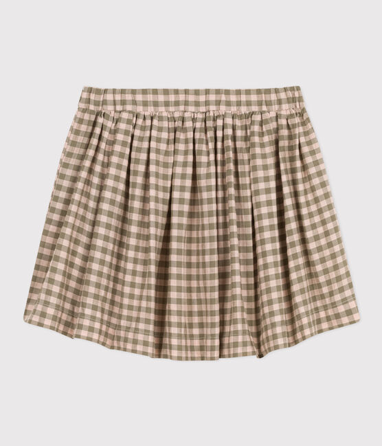 Jupe imprimée en coton enfant fille MARECAGE/ SALINE