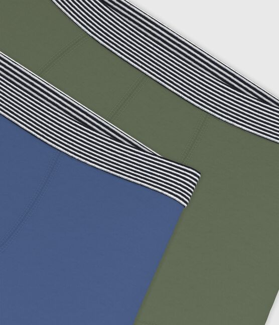 Setje met effen boxershorts voor kinderen in katoen en elastaan variante 2