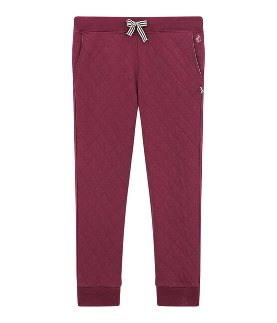 Pantalon garçon en tubique matelassé violet OGRE