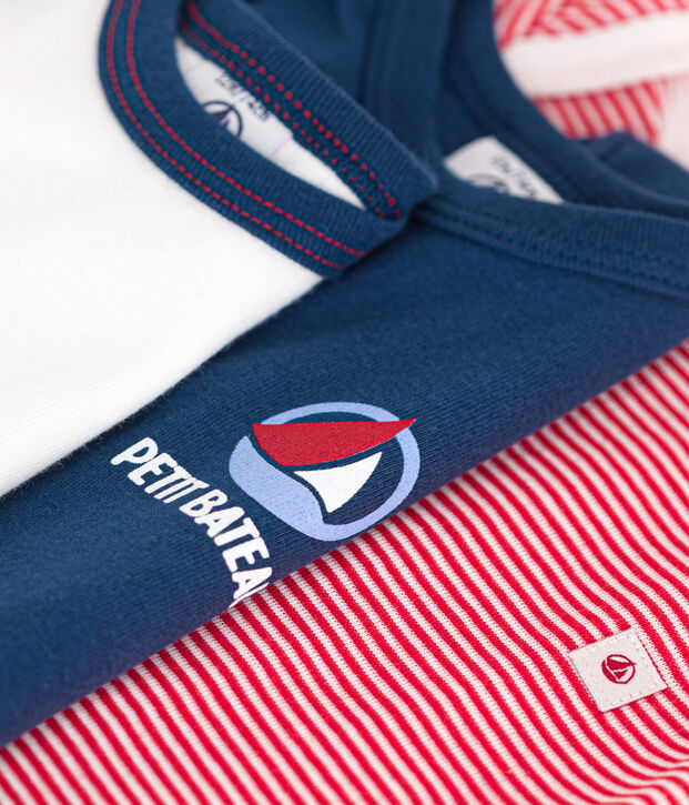 Lot de 3 bodies manches courtes en coton multicouleur