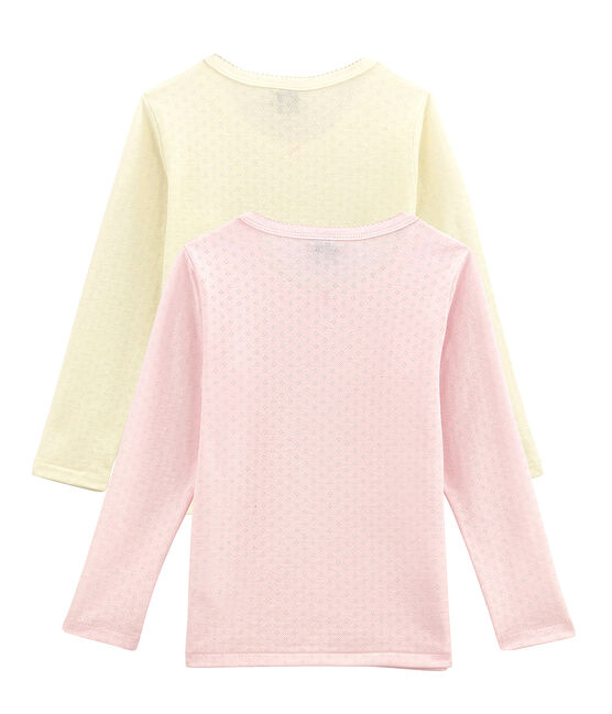 Set van 2 meisjes T-shirts met lange mouwen variante 1