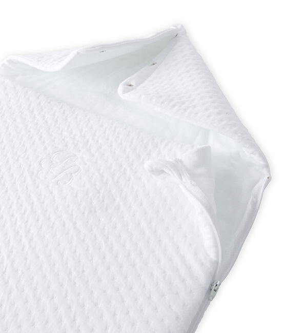 Nid d'ange bébé en tubique matelassé blanc ECUME
