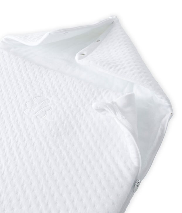 Nid d'ange b&eacute;b&eacute; en tubique matelass&eacute; blanc