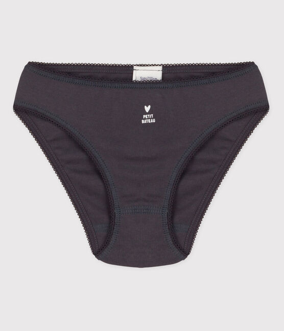 Culotte petite fille en coton gris MAKI