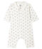 Dors bien sans pieds bébé en côte blanc MARSHMALLOW/blanc MULTICO