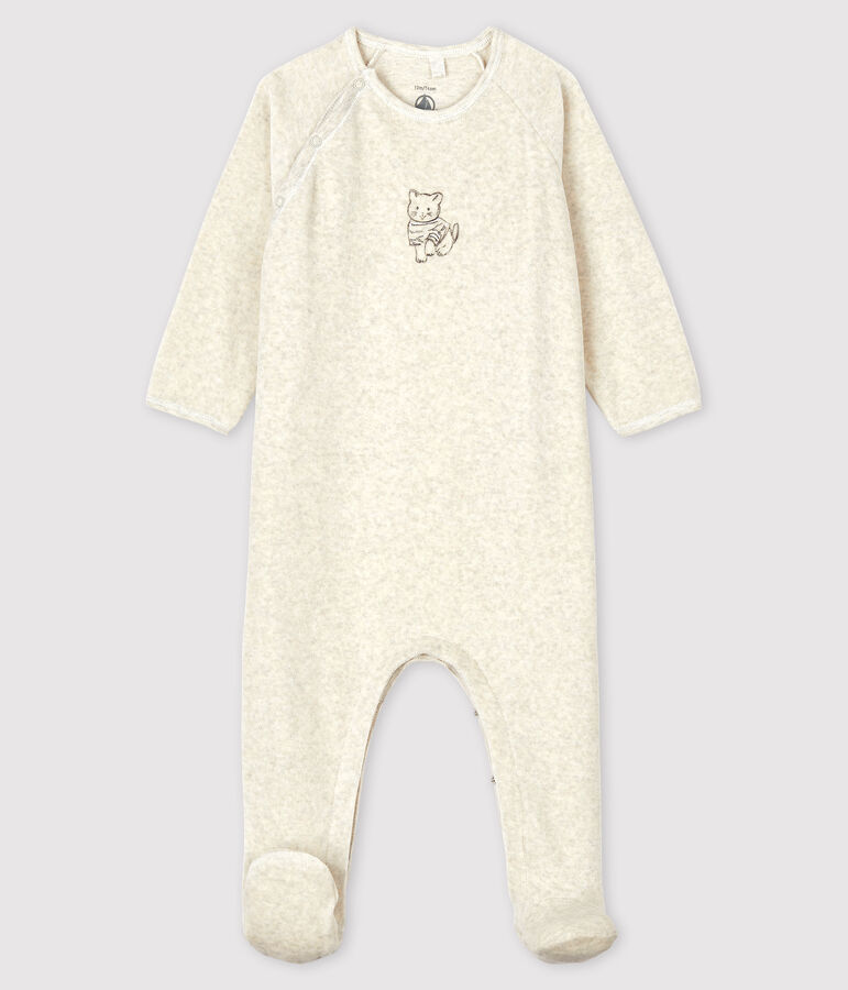 Velours poezenslaappakje voor baby's beige MONTELIMAR CHINE