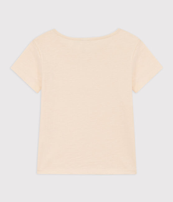 Tee-shirt imprimé en coton enfant fille écru AVALANCHE