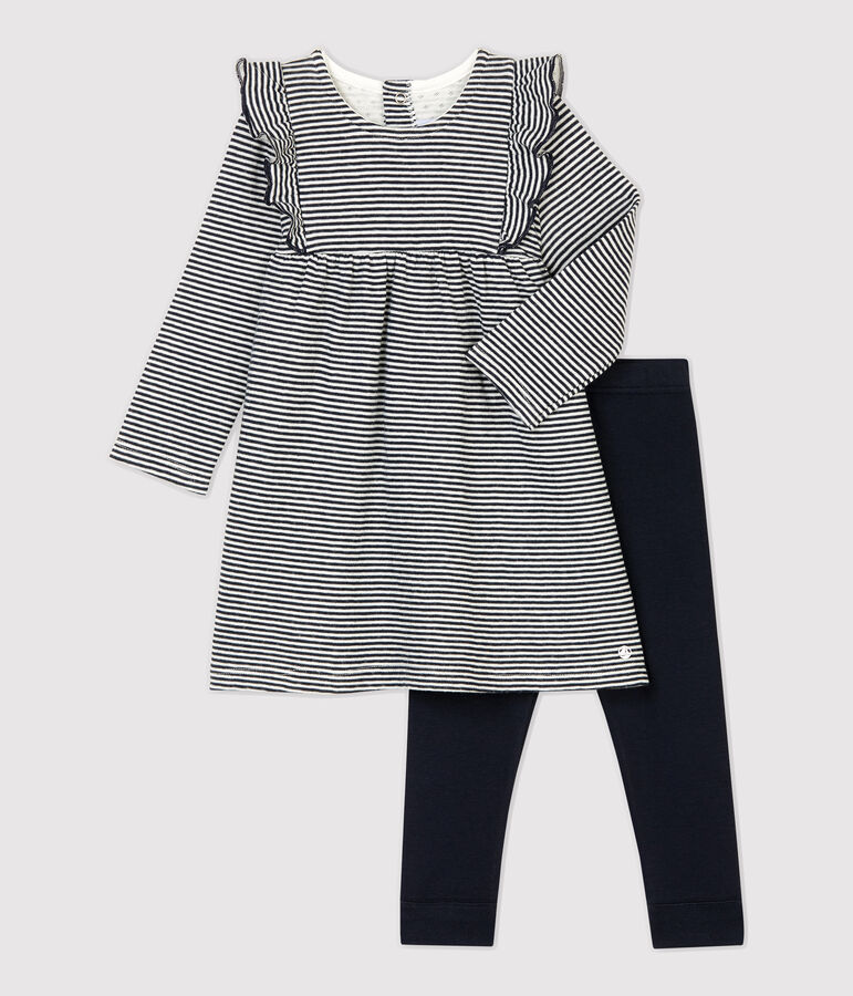 Tweedelige set baby. blauw SMOKING/wit MARSHMALLOW