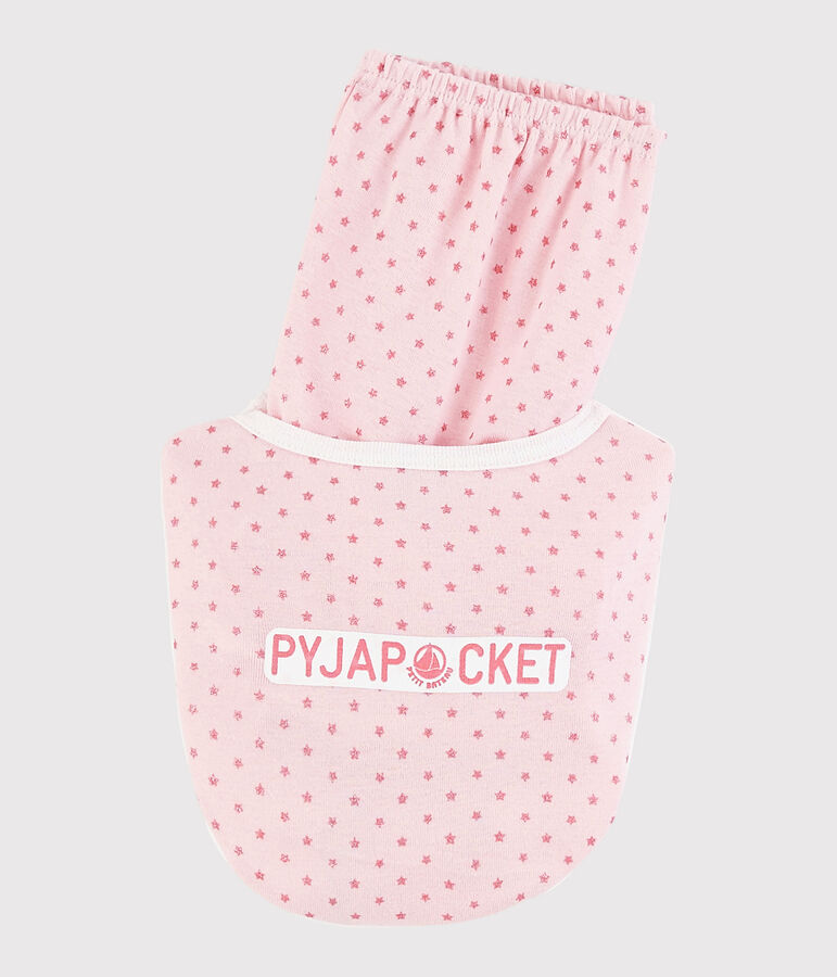 Pyjacourt hippocampes petite fille en coton blanc/rose