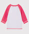 Anti-UV UPF 50+ T-shirt babyjongen / babymeisje wit MARSHMALLOW/roze CUPCAKE