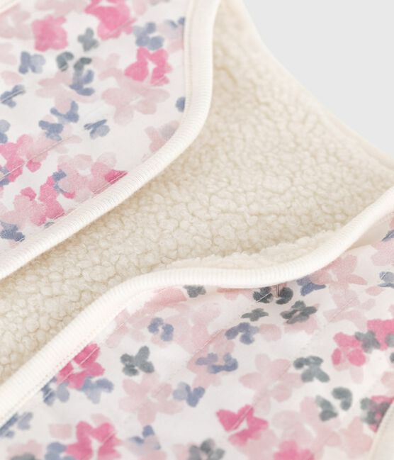 Gilet bébé en popeline de coton et sherpa sans manche imprimé MILK/ MULTICO