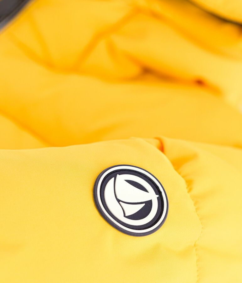 Effen donsjack voor kinderen geel