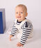 Effen babysalopette van corduroy ecru MILK