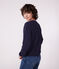 Effen katoenen sweatshirt voor dames blauw SMOKING
