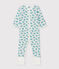 Babypyjama van ribstof wit MARSHMALLOW/wit MULTICO