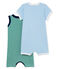 Duo van korte playsuits uit ribstof voor jongens variante 1