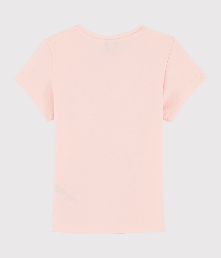 T-shirt met zeefdruk meisjes kinderen roze