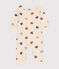 Katoenen babypyjama met hartjes zonder voetjes wit AVALANCHE/ MULTICO