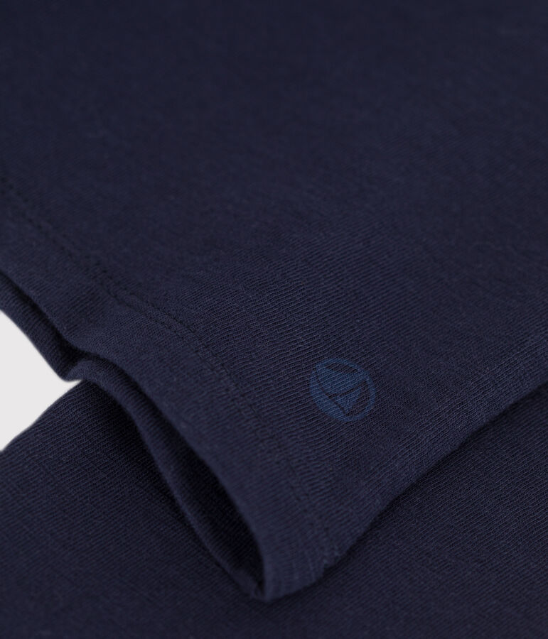 Tee-shirt Le Droit manches longues col danseuse en jersey flamm&eacute; femme bleu