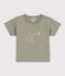 Tee-shirt manches courtes bébé en jersey avec motif vert MARECAGE