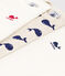Set van 3 katoenen body's met lange mouwen en walvissenopdruk voor baby's variante 1