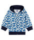 Hoodie met rits in bedrukte jersey voor babyjongens