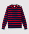 Dames marine pull van katoen blauw SMOKING/rood TERKUIT