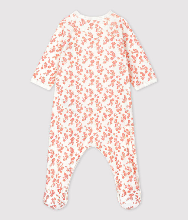 Dors-bien b&eacute;b&eacute; en coton biologique blanc/rose