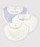 Lot de 3 bavoirs bébé en coton biologique variante 1