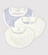 Lot de 3 bavoirs bébé en coton biologique