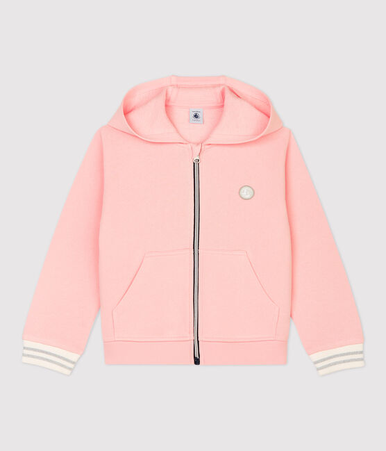 Sweatshirt à capuche en molleton enfant fille rose MINOIS