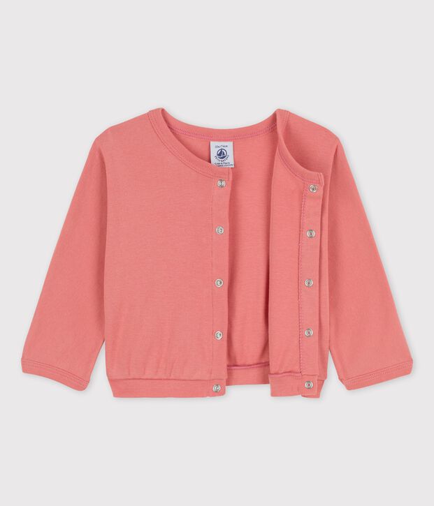 Babyvestje met vleermuismouwtjes in katoen roze