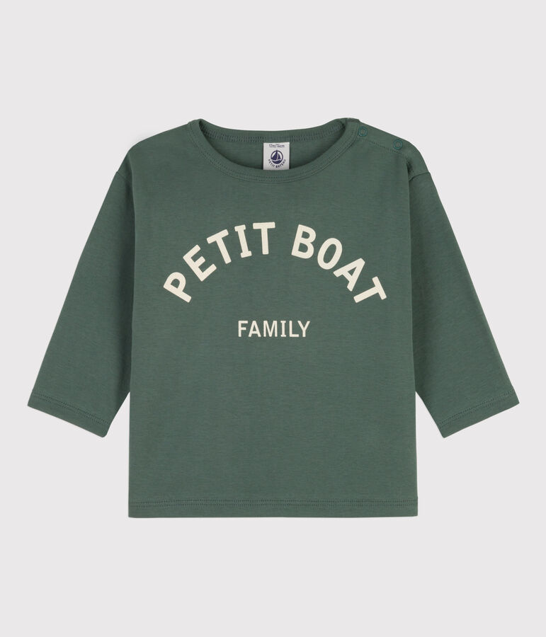 Tee-shirt manches longues b&eacute;b&eacute; en coton vert