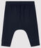 Katoenen legging voor baby's van biologisch katoen met kattenkopjesmotief blauw SMOKING