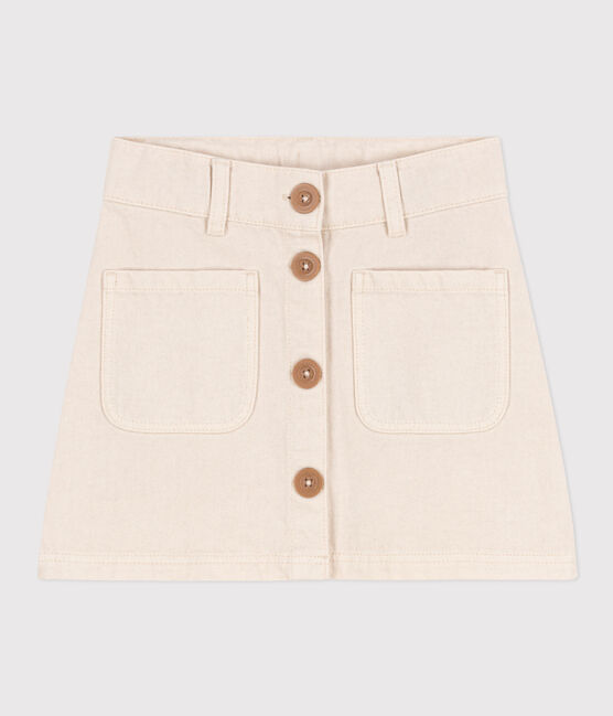 Meisjesrok van denim ecru AVALANCHE