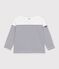 Katoenen marineshirt voor kinderen wit/blauw