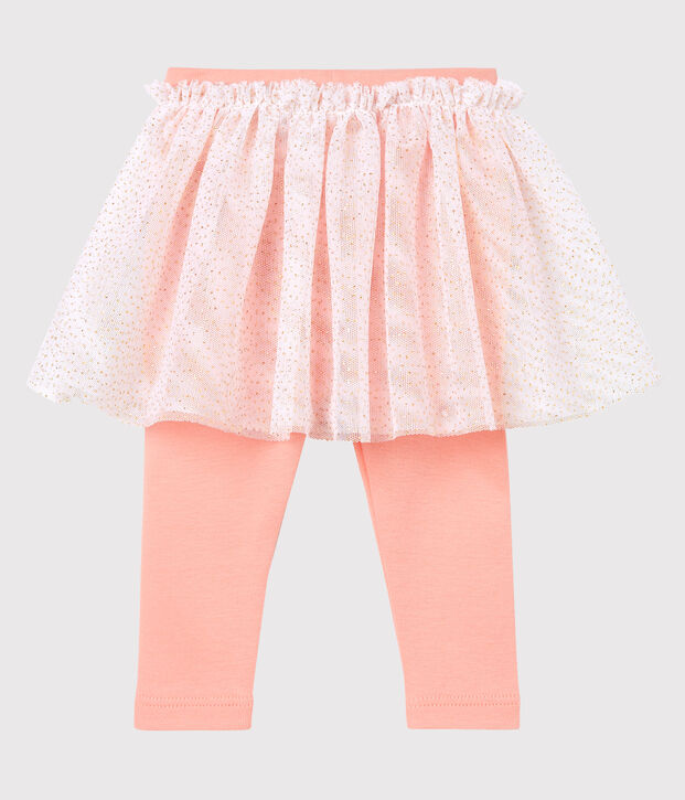 Jupe legging b&eacute;b&eacute; fille rose/rose