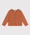 Cardigan en laine enfant fille marron ECUREUIL