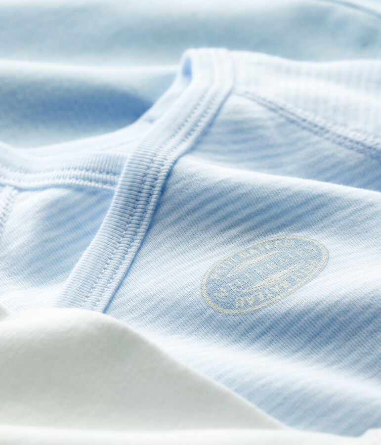 Set van 3 milleraie overslag baby-rompertjes met lange mouwen van biologisch katoen variante 2