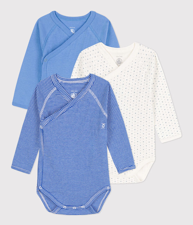 Set van 3 katoenen omslagbody's met lange mouwen en print multicouleur