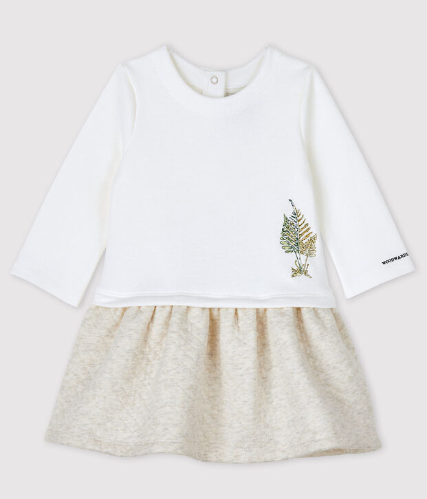 Petit Bateau x Deyrolle jurk voor babymeisjes wit